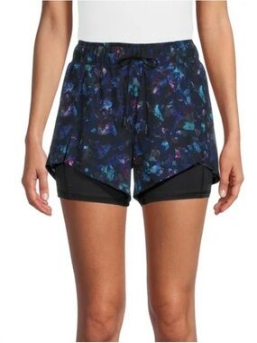 Avia Women’s Navy Floral-Print Athletic Shorts